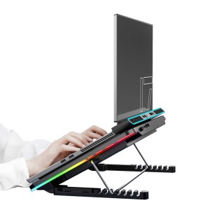 پایه خنک کننده لپ تاپ کول کولد مدل F5 RGB